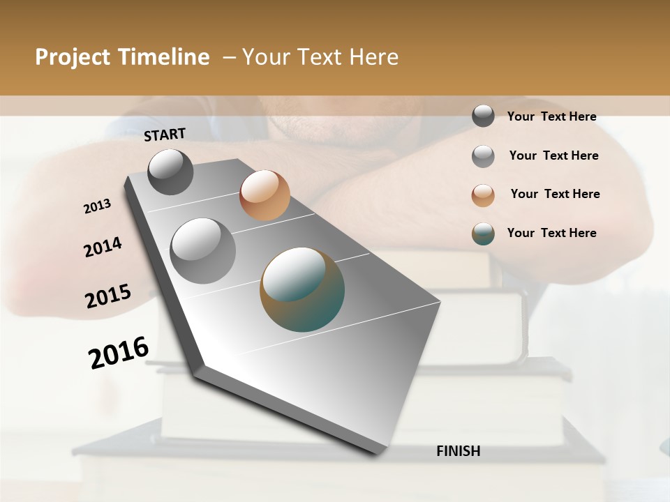 Yellow Children Isolated White Background PowerPoint Template