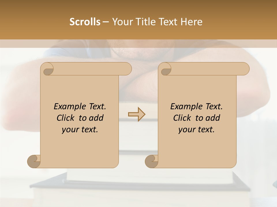 Yellow Children Isolated White Background PowerPoint Template