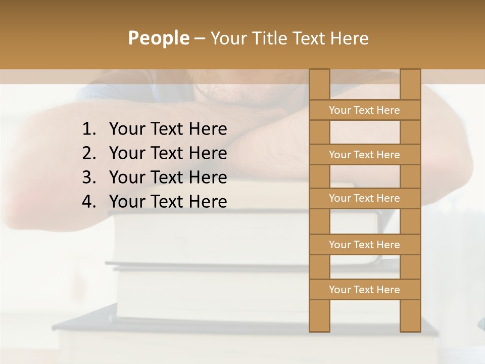 Yellow Children Isolated White Background PowerPoint Template