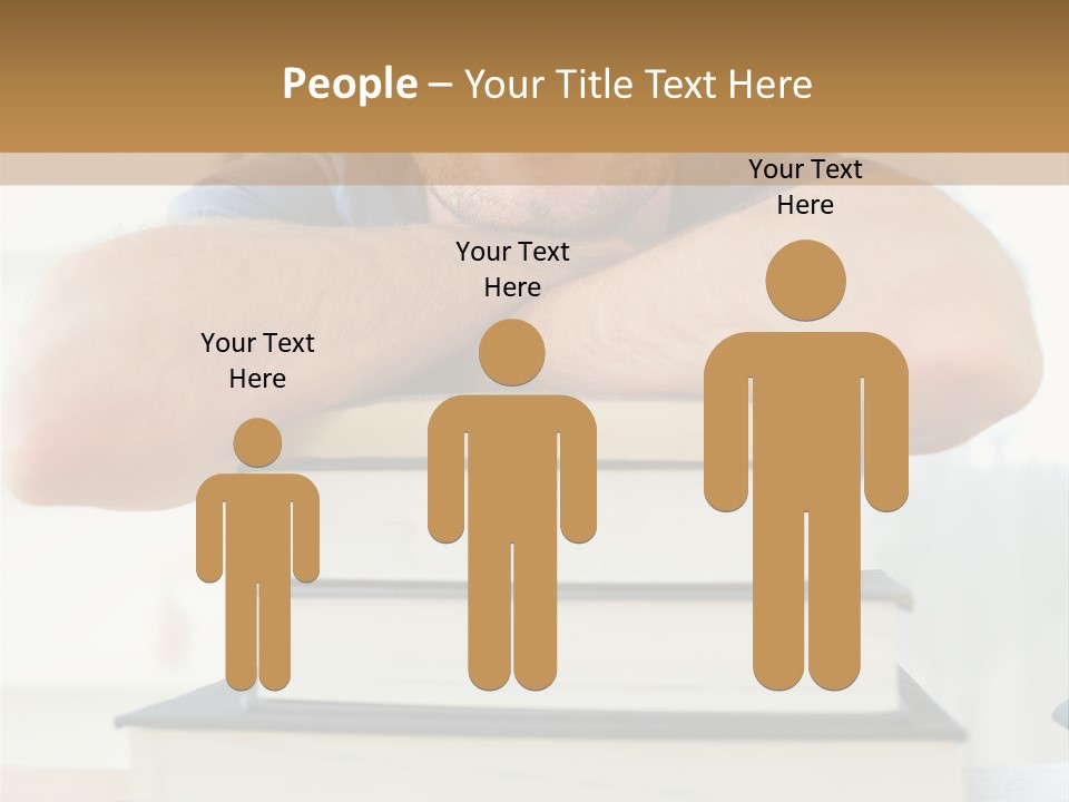 Yellow Children Isolated White Background PowerPoint Template