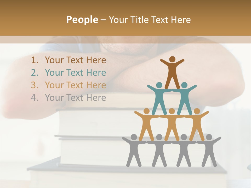 Yellow Children Isolated White Background PowerPoint Template