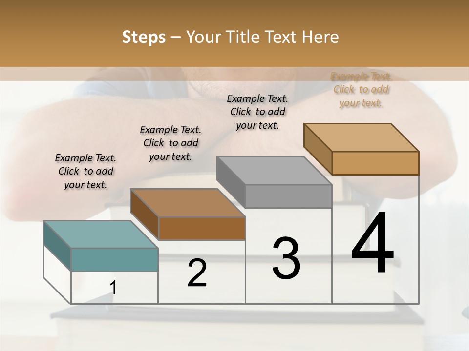 Yellow Children Isolated White Background PowerPoint Template