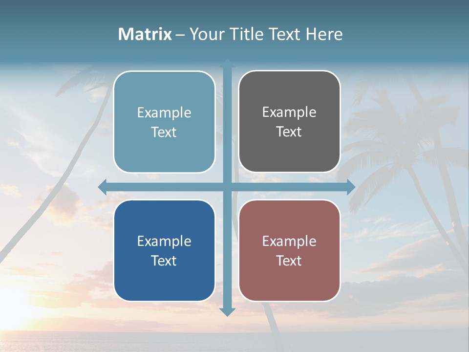 Season Sunrise Blue PowerPoint Template
