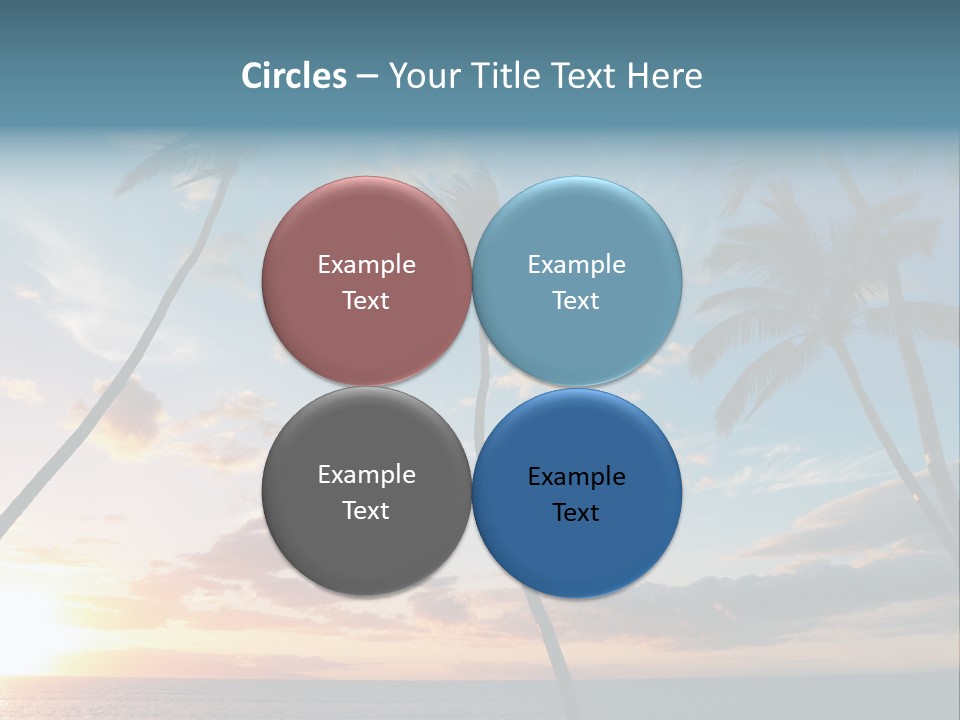 Season Sunrise Blue PowerPoint Template