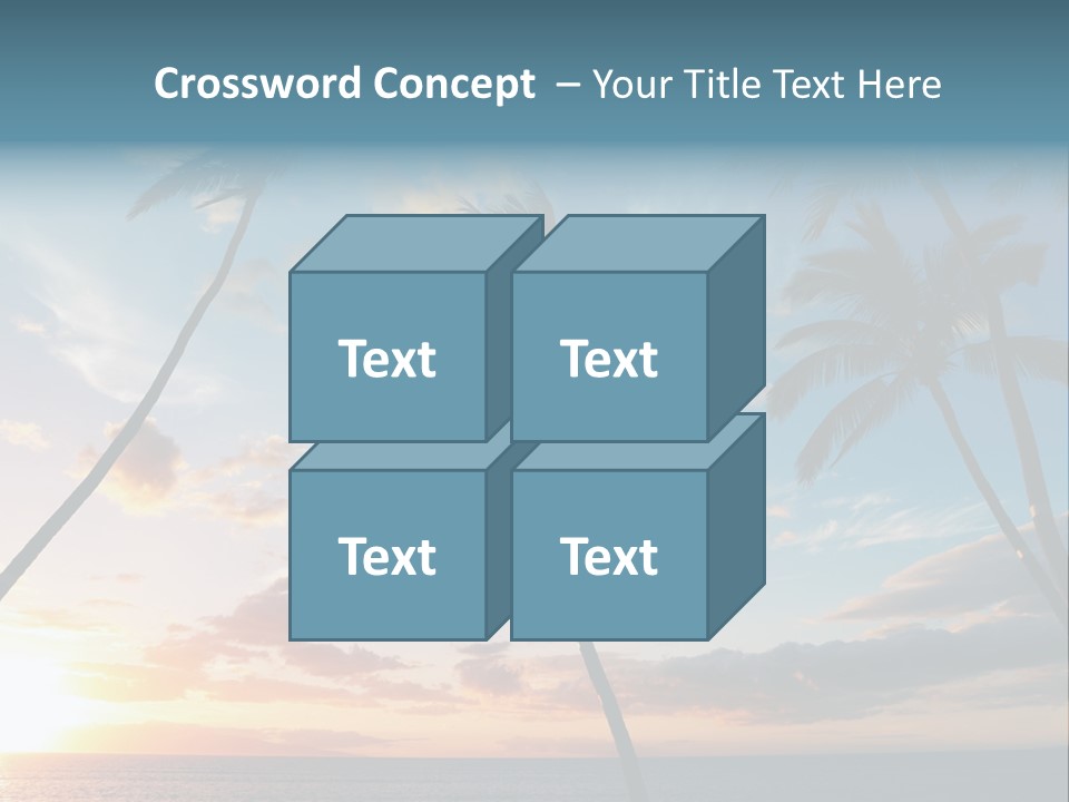 Season Sunrise Blue PowerPoint Template