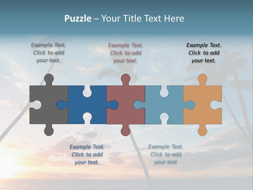 Season Sunrise Blue PowerPoint Template