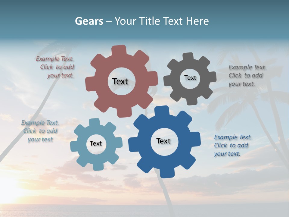 Season Sunrise Blue PowerPoint Template