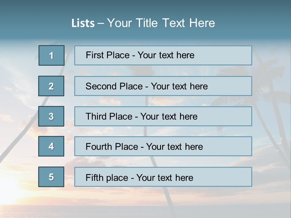 Season Sunrise Blue PowerPoint Template