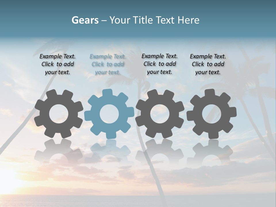 Season Sunrise Blue PowerPoint Template