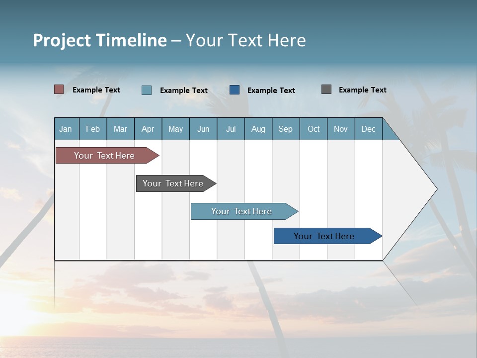 Season Sunrise Blue PowerPoint Template