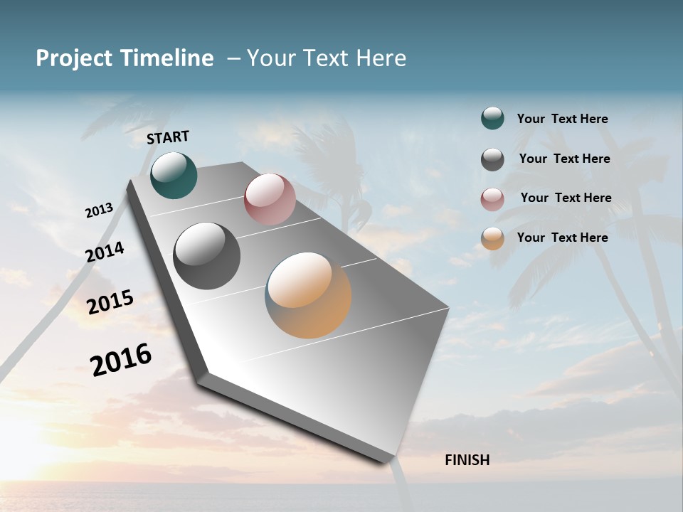 Season Sunrise Blue PowerPoint Template
