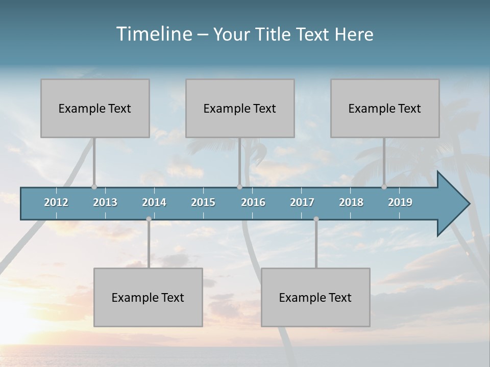 Season Sunrise Blue PowerPoint Template
