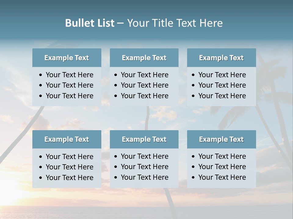 Season Sunrise Blue PowerPoint Template