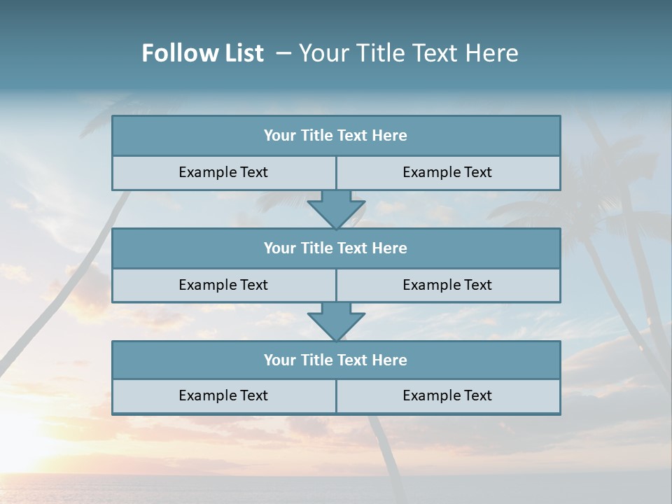 Season Sunrise Blue PowerPoint Template