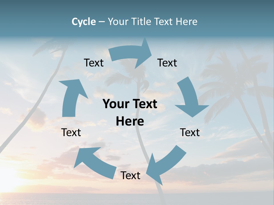 Season Sunrise Blue PowerPoint Template