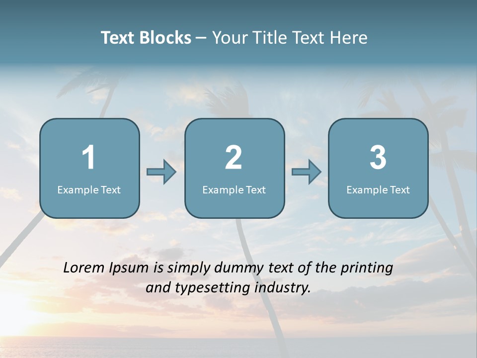 Season Sunrise Blue PowerPoint Template