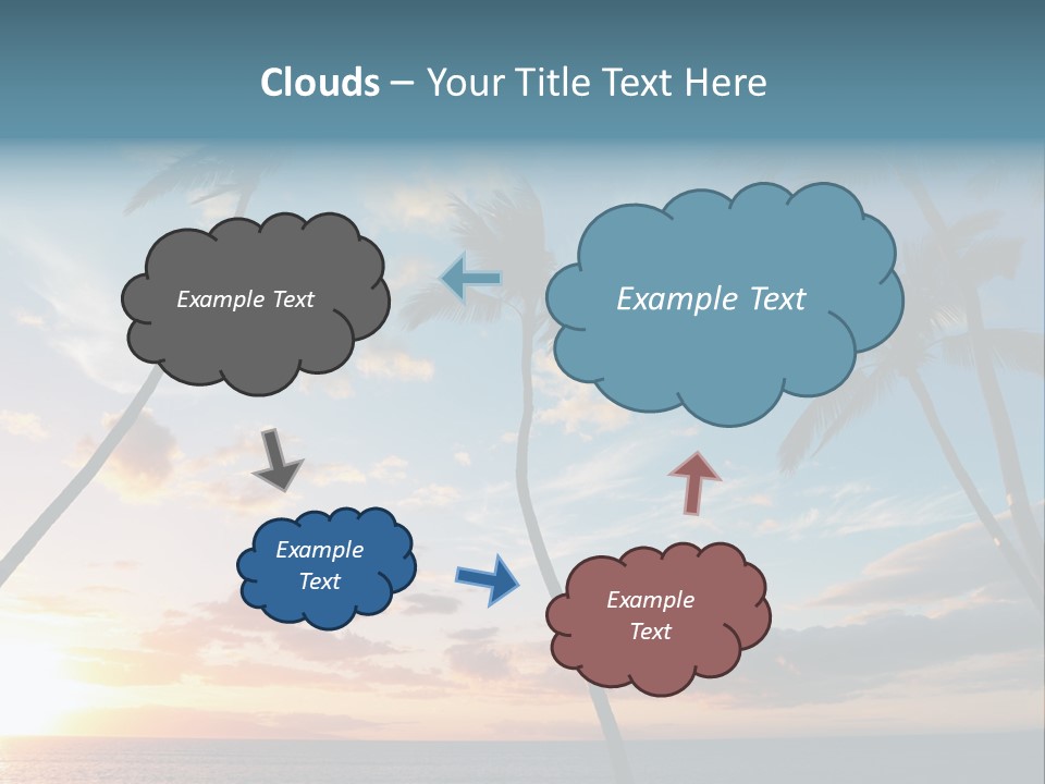 Season Sunrise Blue PowerPoint Template