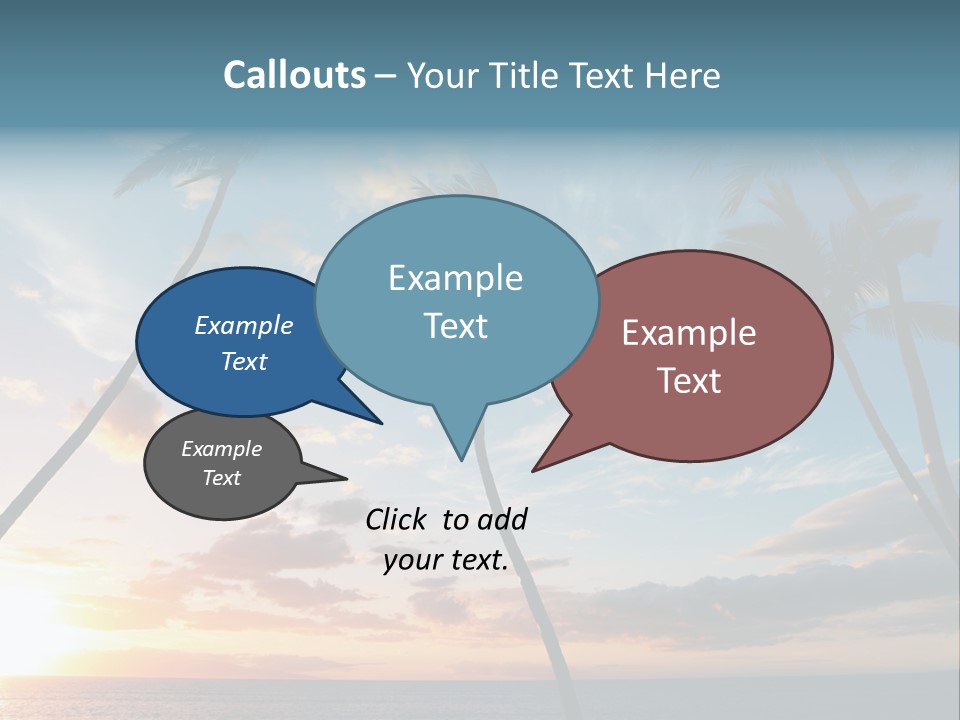Season Sunrise Blue PowerPoint Template