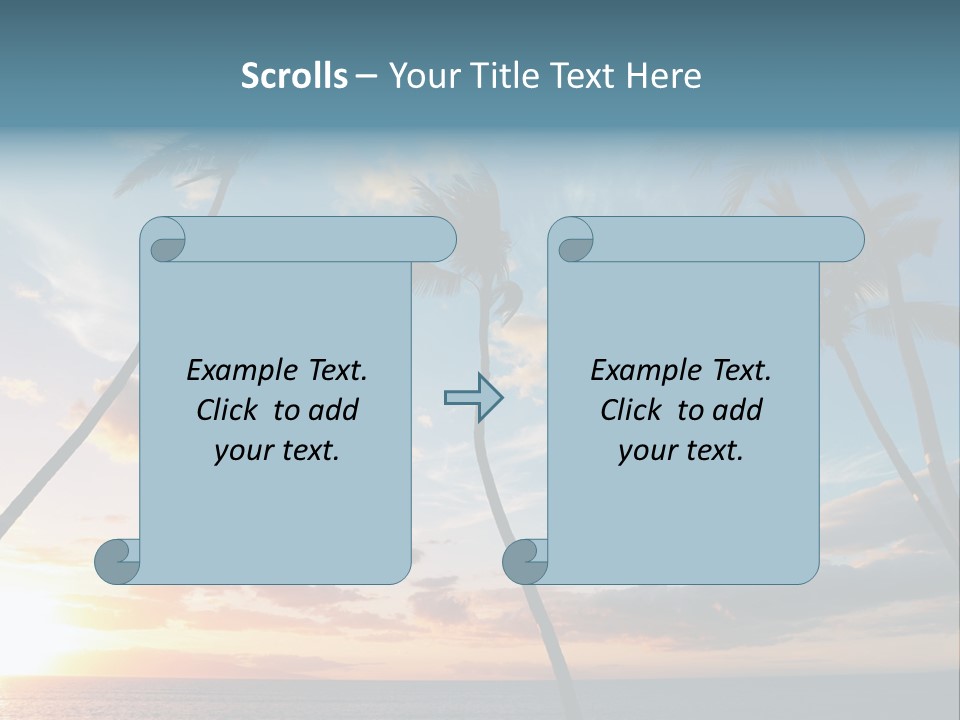 Season Sunrise Blue PowerPoint Template