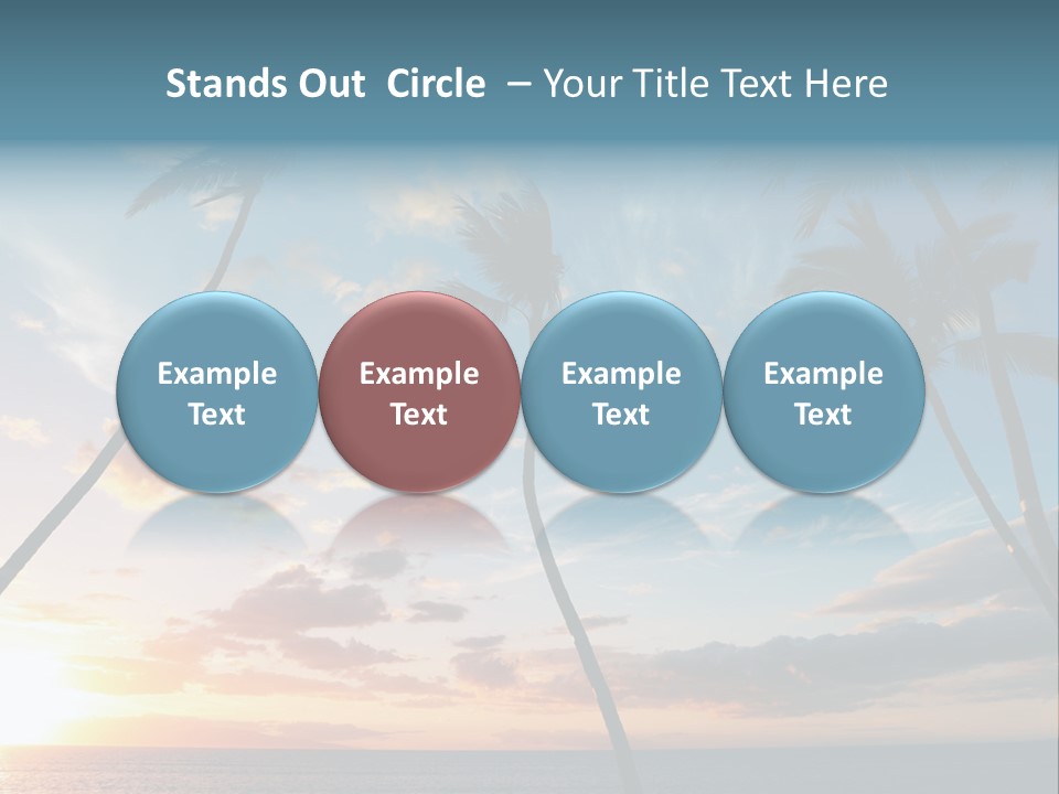 Season Sunrise Blue PowerPoint Template