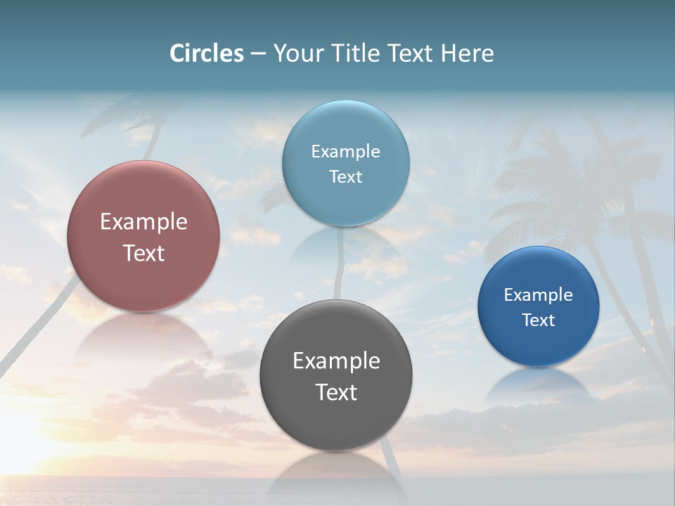 Season Sunrise Blue PowerPoint Template