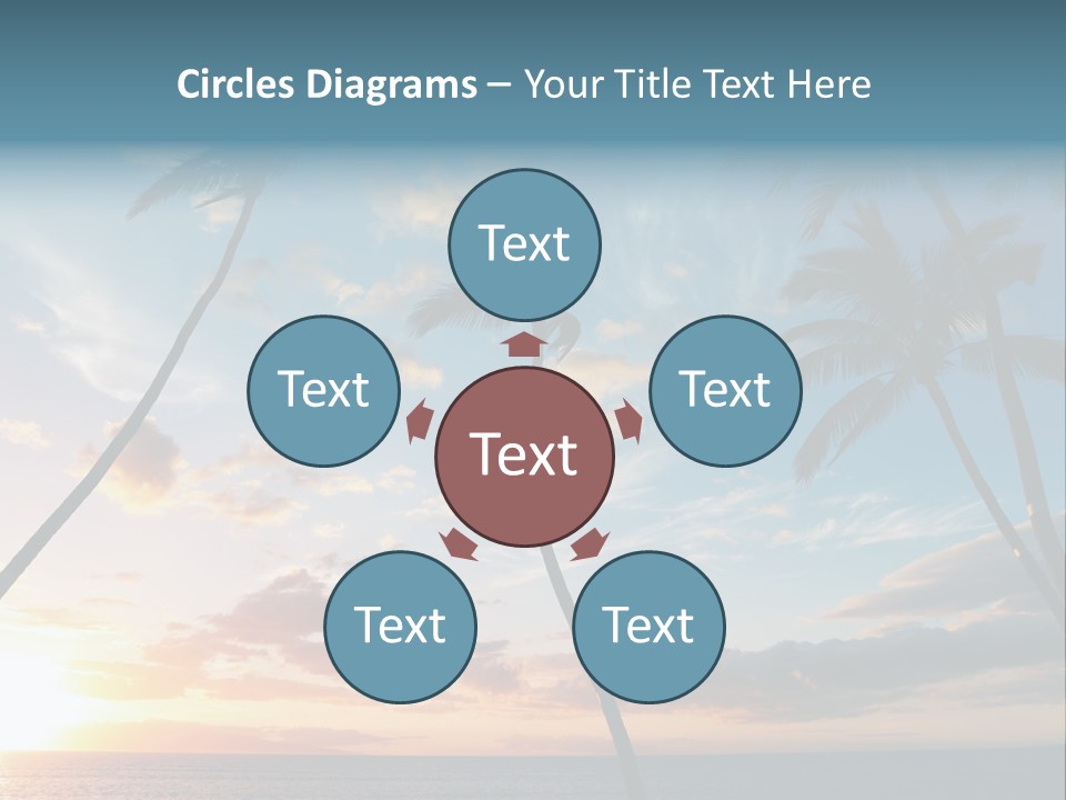 Season Sunrise Blue PowerPoint Template