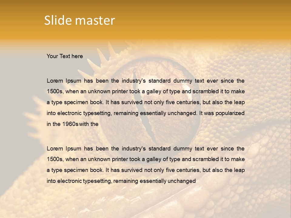 New Caledonian Crested Gecko Reptile Ciliatus PowerPoint Template