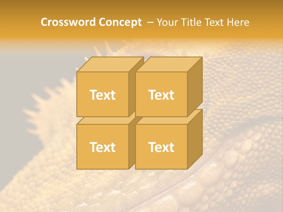 New Caledonian Crested Gecko Reptile Ciliatus PowerPoint Template