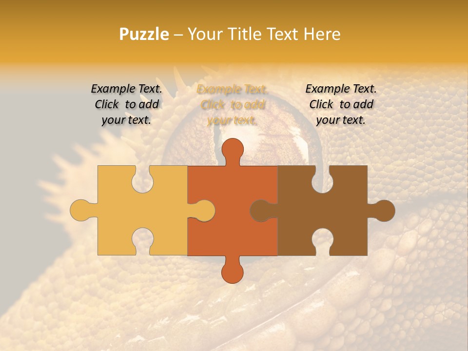 New Caledonian Crested Gecko Reptile Ciliatus PowerPoint Template