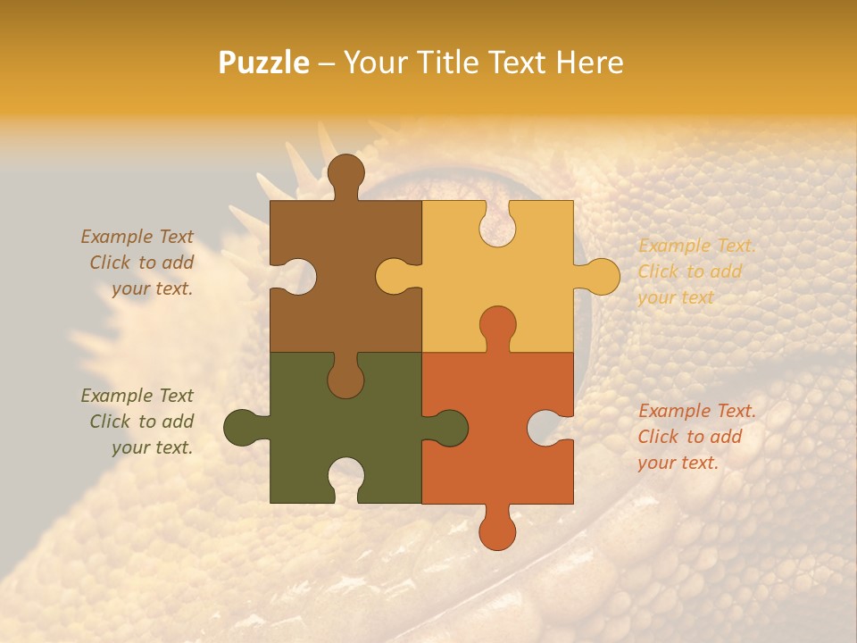 New Caledonian Crested Gecko Reptile Ciliatus PowerPoint Template