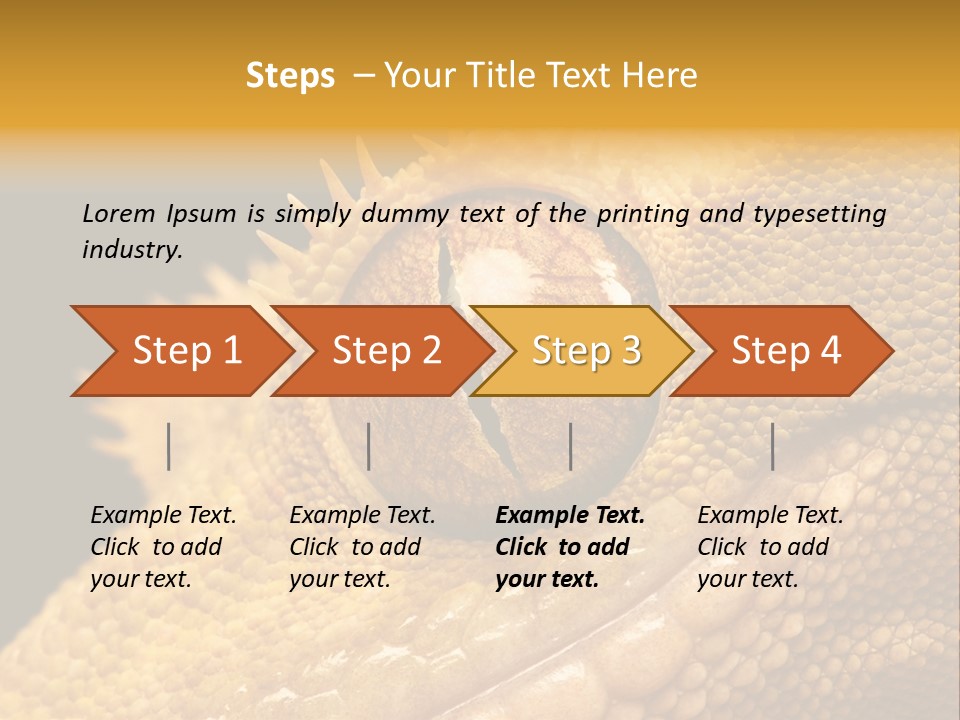 New Caledonian Crested Gecko Reptile Ciliatus PowerPoint Template