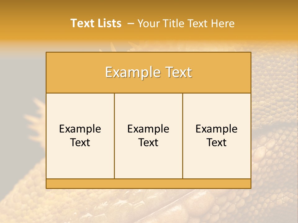 New Caledonian Crested Gecko Reptile Ciliatus PowerPoint Template