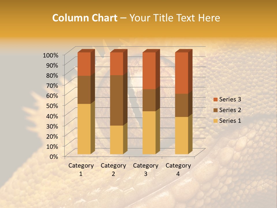 New Caledonian Crested Gecko Reptile Ciliatus PowerPoint Template