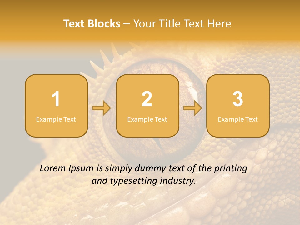 New Caledonian Crested Gecko Reptile Ciliatus PowerPoint Template