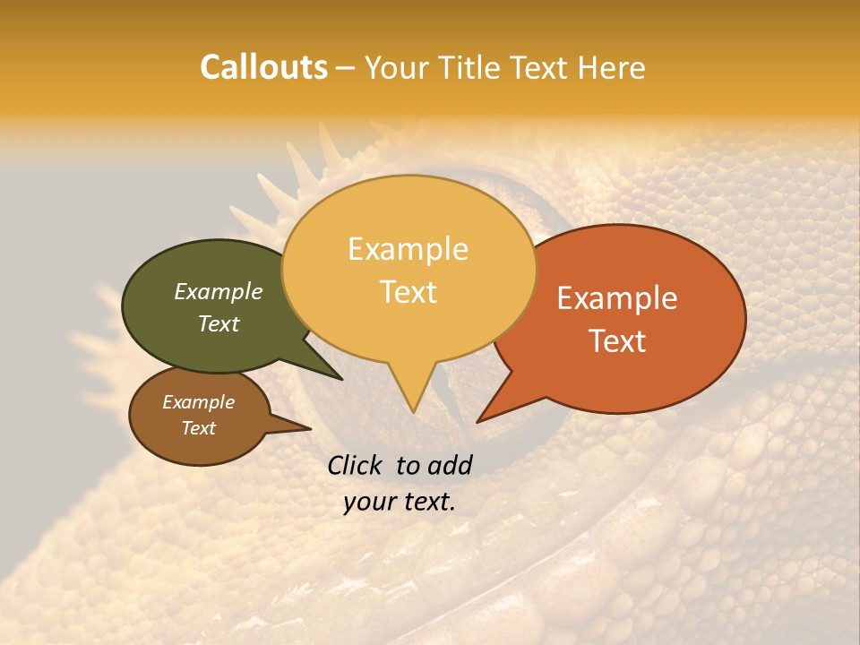 New Caledonian Crested Gecko Reptile Ciliatus PowerPoint Template