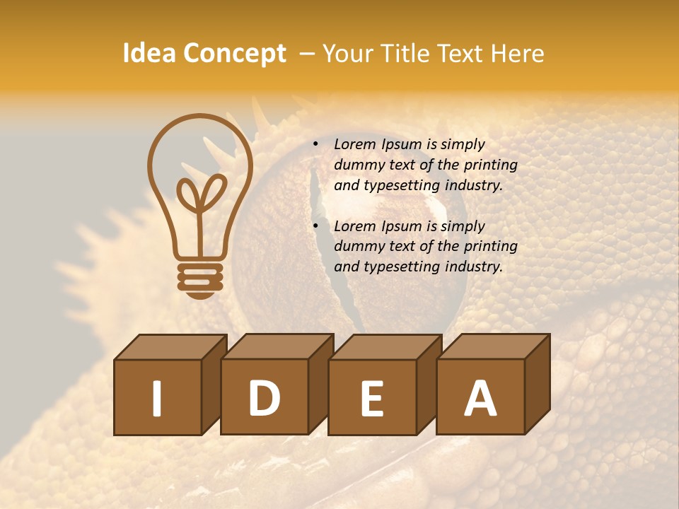 New Caledonian Crested Gecko Reptile Ciliatus PowerPoint Template