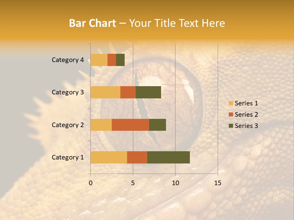 New Caledonian Crested Gecko Reptile Ciliatus PowerPoint Template