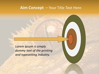 New Caledonian Crested Gecko Reptile Ciliatus PowerPoint Template