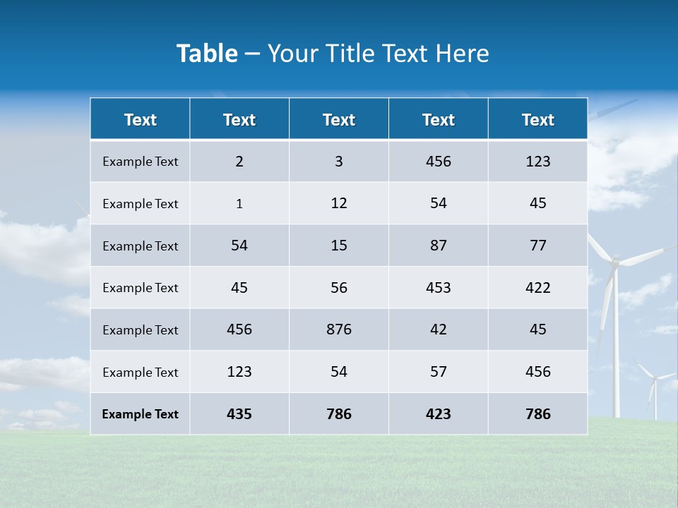 Generation Sky Electric PowerPoint Template