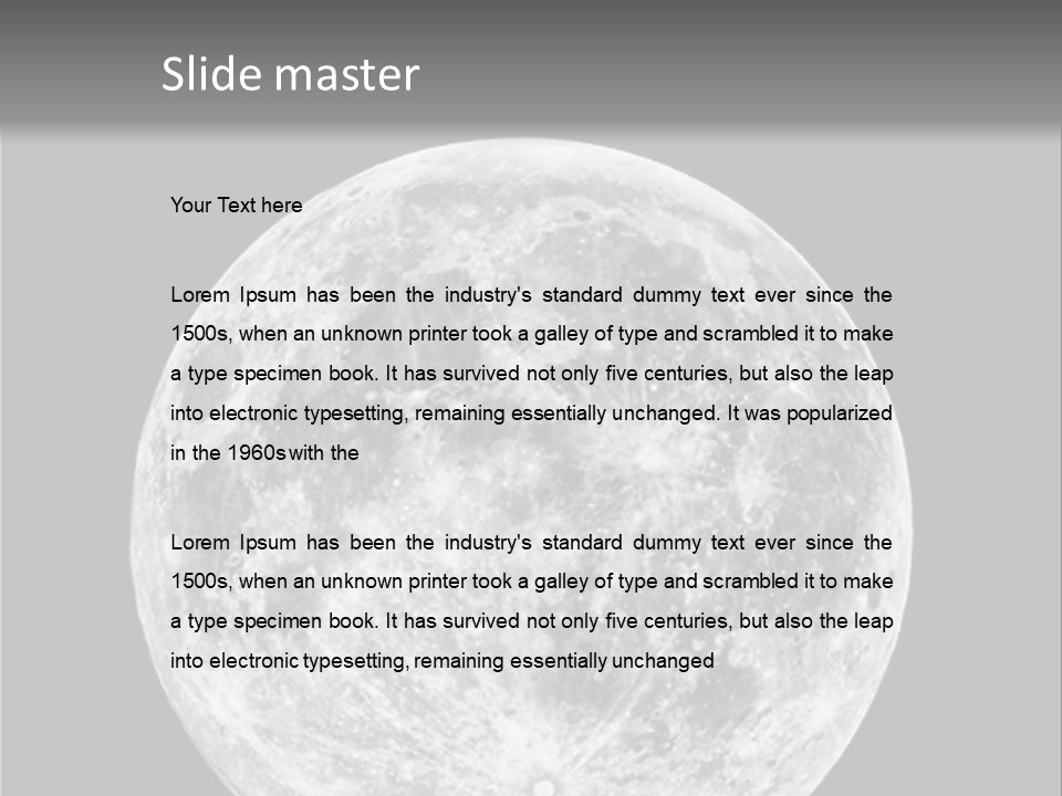 Space Isolated Background PowerPoint Template