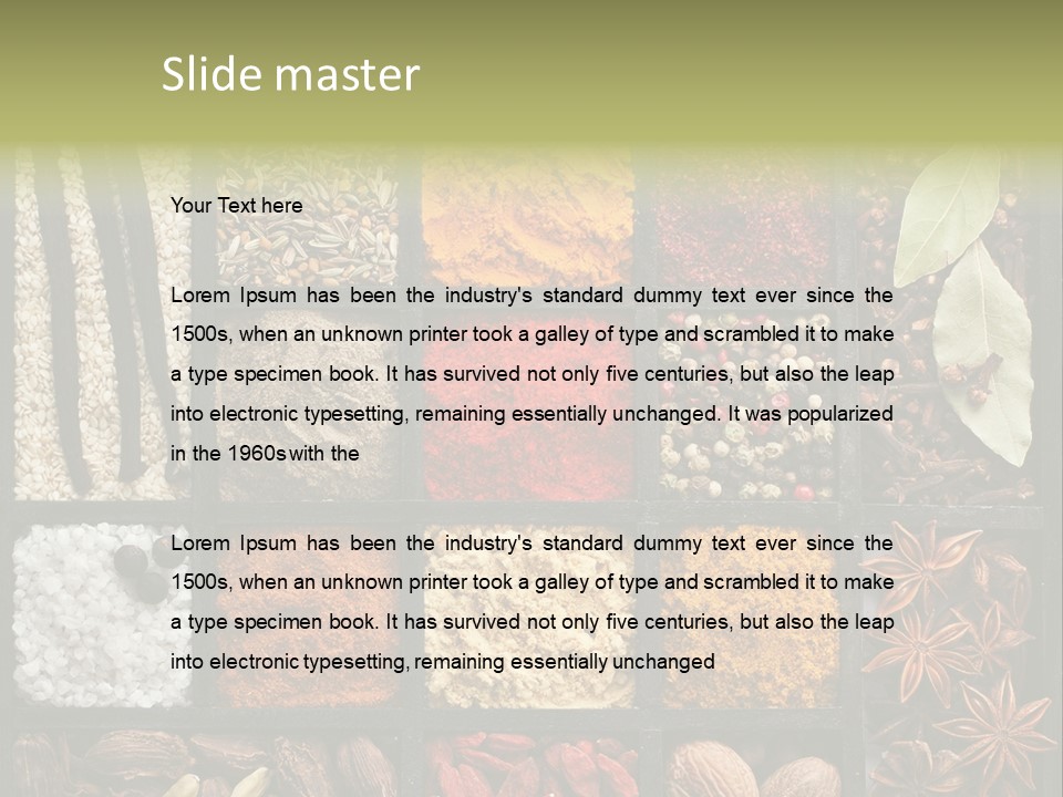 Colorful White Sumac PowerPoint Template