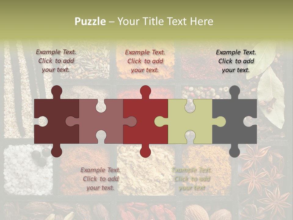 Colorful White Sumac PowerPoint Template