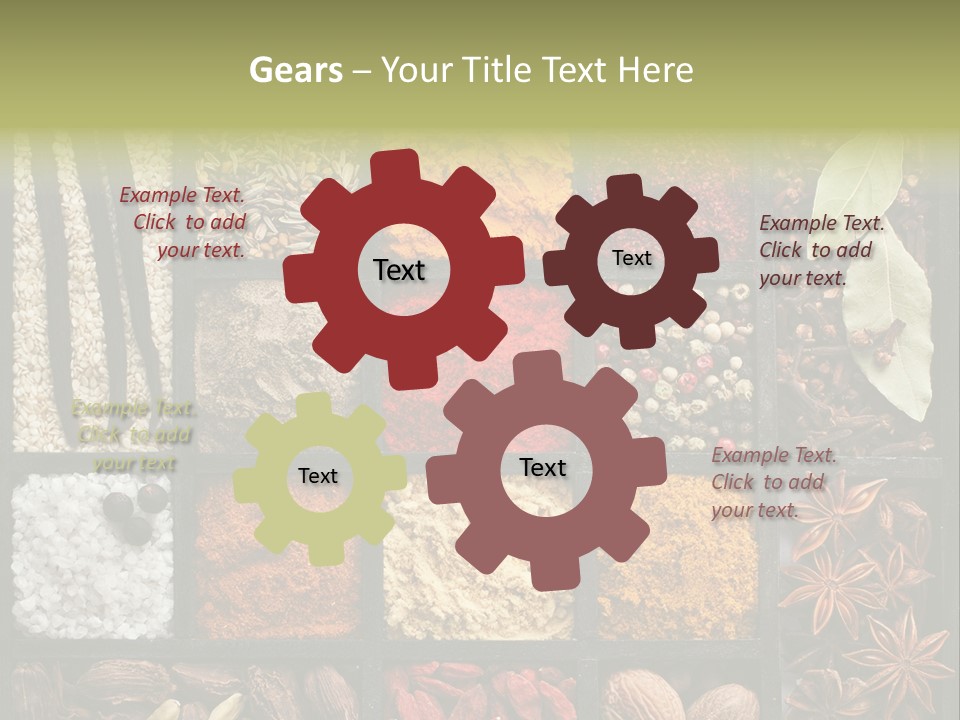 Colorful White Sumac PowerPoint Template