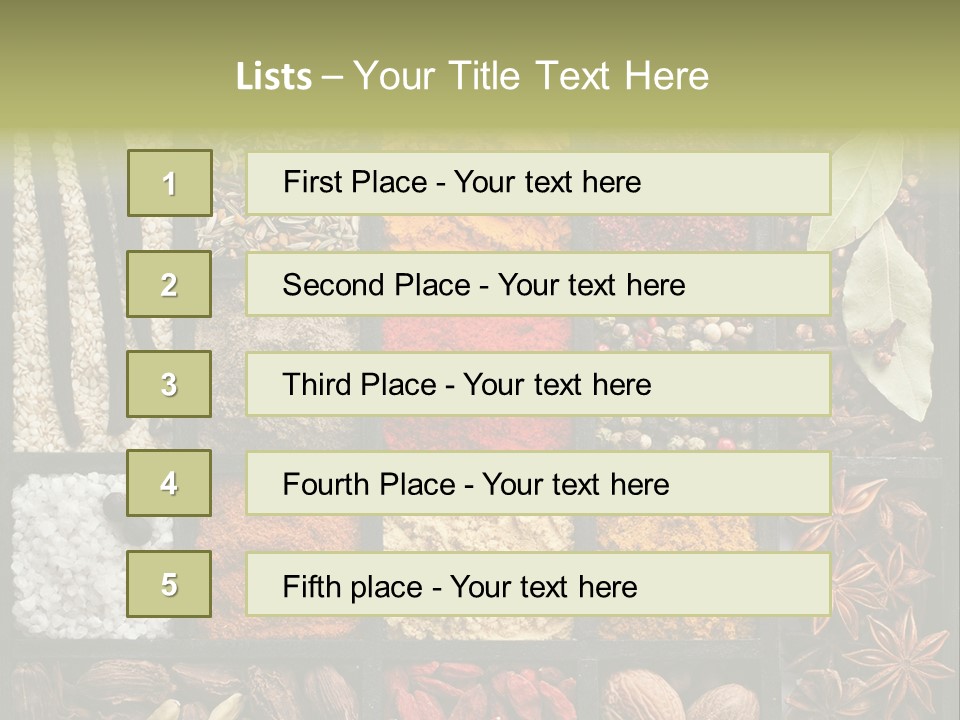 Colorful White Sumac PowerPoint Template