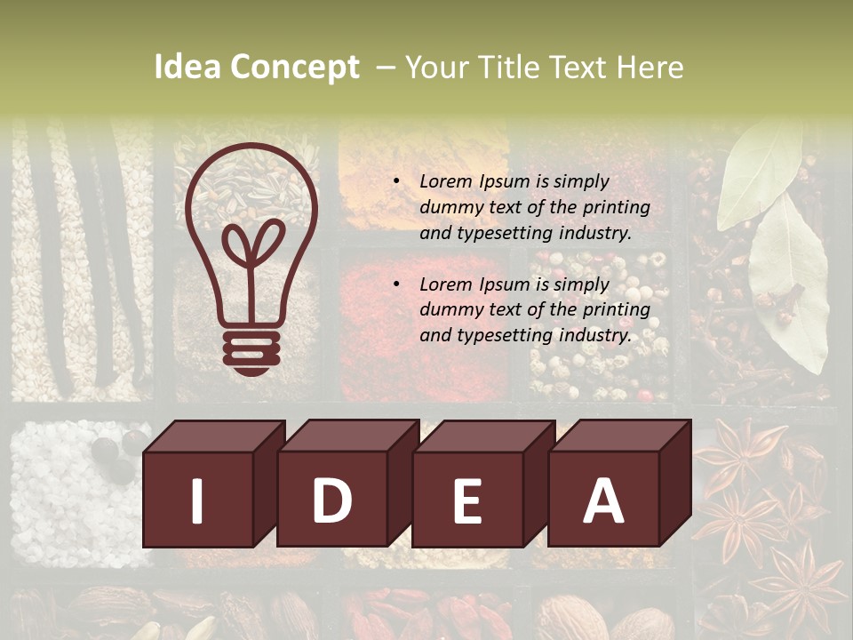 Colorful White Sumac PowerPoint Template