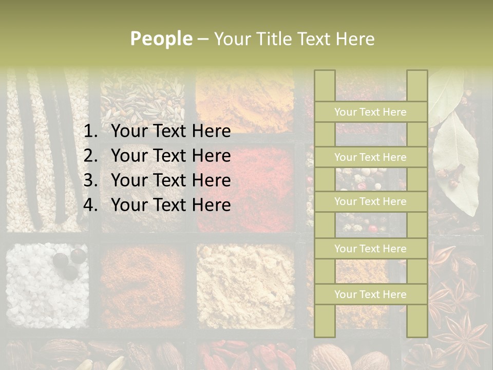 Colorful White Sumac PowerPoint Template