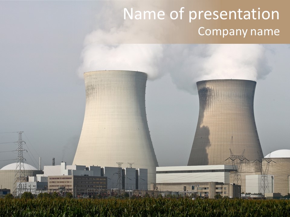 Uranium Electricity Power PowerPoint Template
