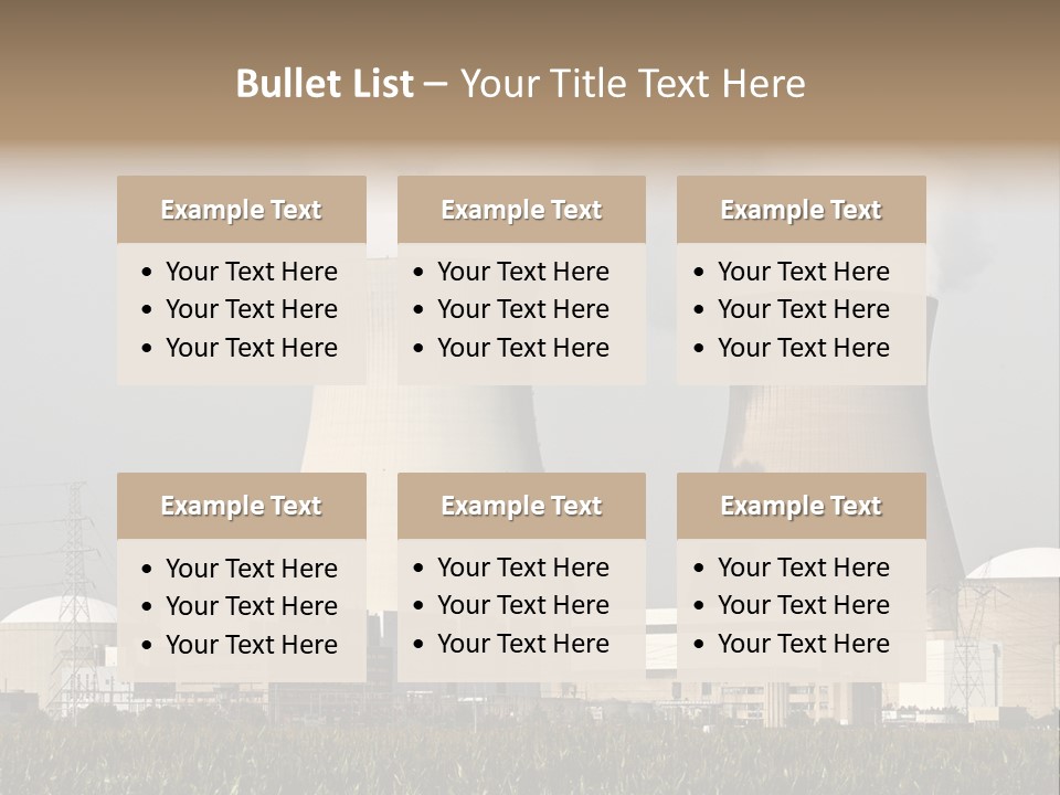 Uranium Electricity Power PowerPoint Template