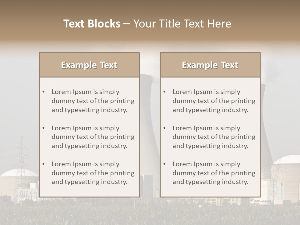 Uranium Electricity Power PowerPoint Template
