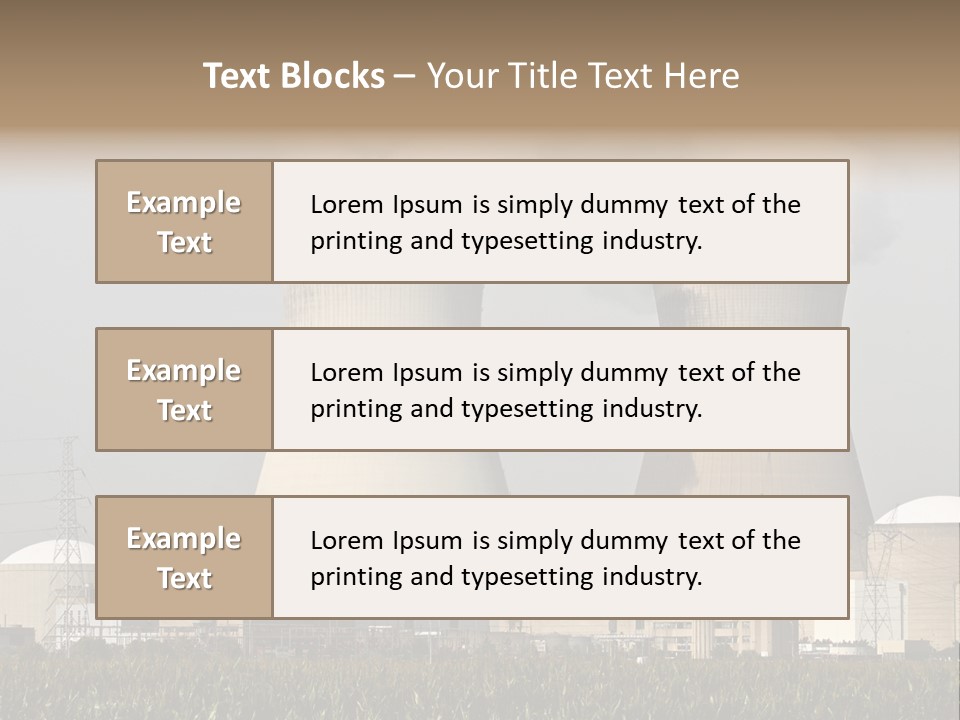 Uranium Electricity Power PowerPoint Template